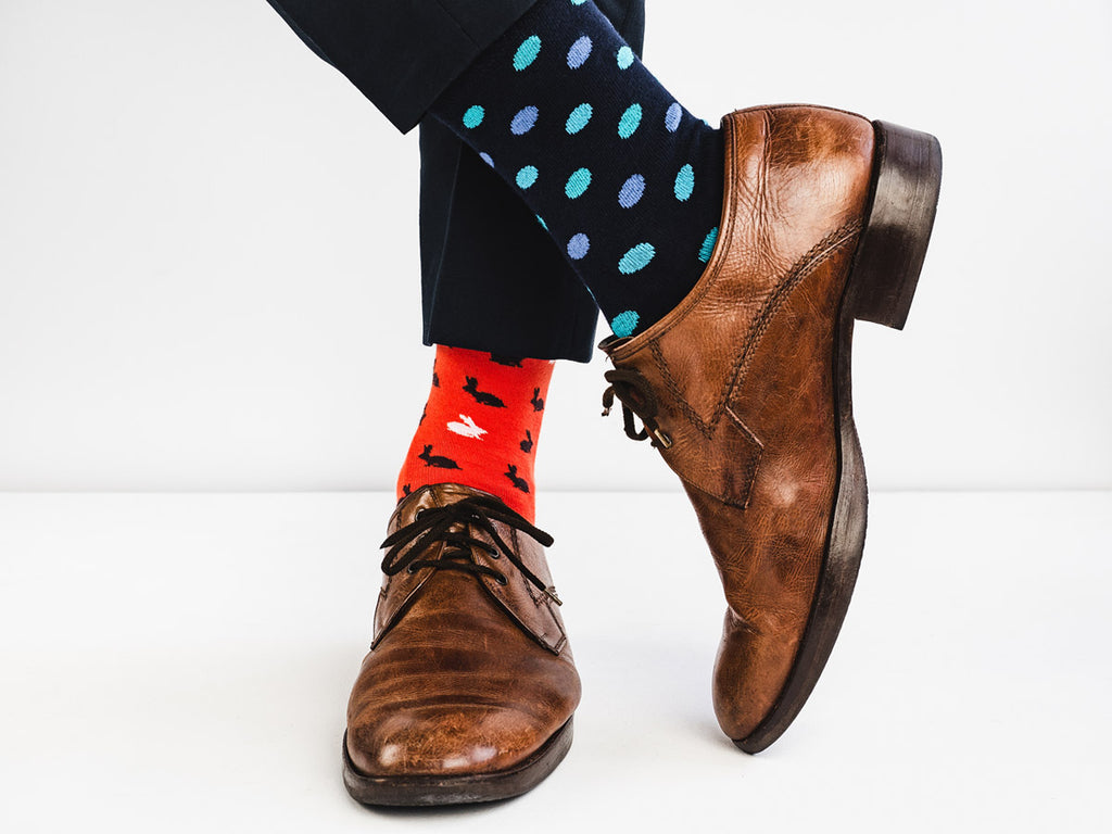 Non-matching socks are not a gentleman's choice.