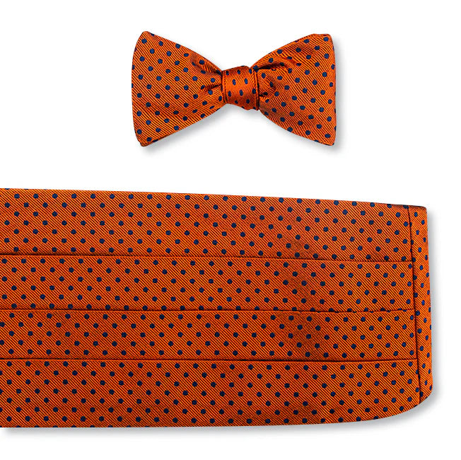 Orange Polka Dot Cummerbund