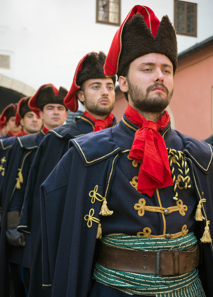 Soldiers in historical uniforms in Croatia