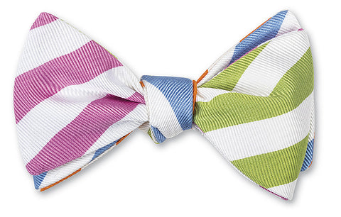 Silk Easter Bow Tie with Stripes