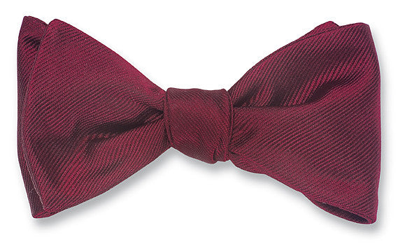 Handmade Burgundy Halstead Polka Dots Bow Tie - B3823