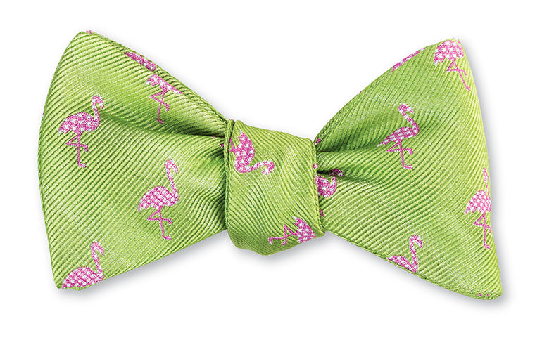 pink and green bow tie