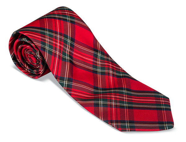 Collegiate Striped Repp Tie in Blue and Red