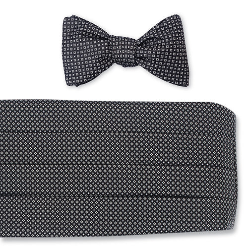 Black Pendleton Neats Cummerbund Set - CB4952