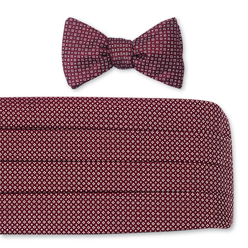 Burgundy Pendleton Neats Cummerbund Set - CB4955