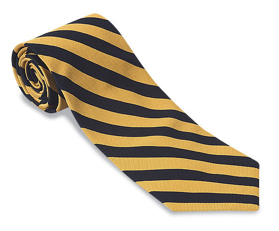 Black/ Gold Bar Stripes Necktie