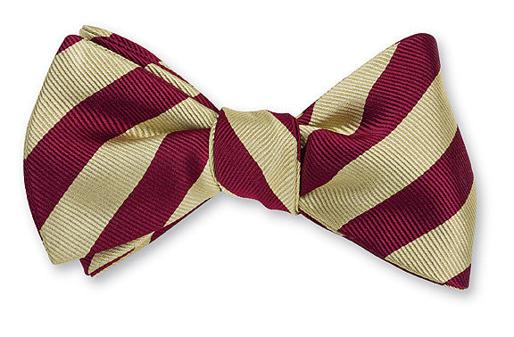 maroon and gold bow tie