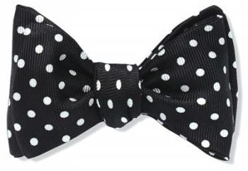 black and white bow tie