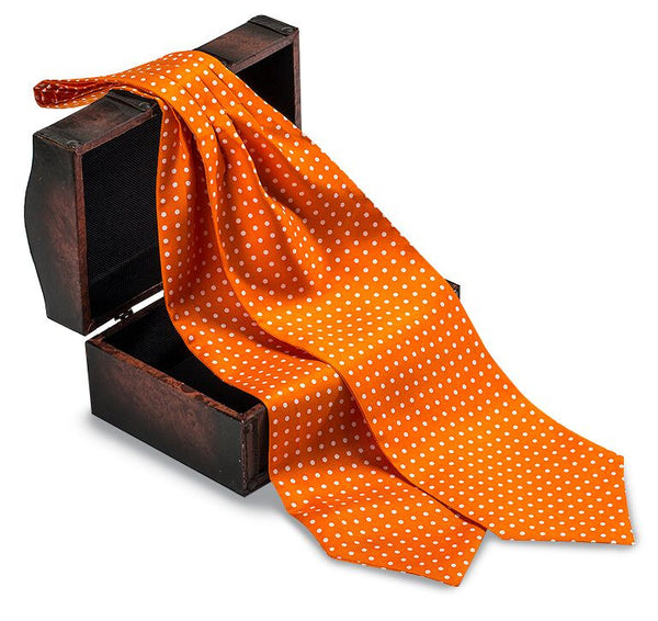 Orange/ White Windsor Dots Ascot 