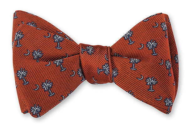 Orange Palmetto Bow Tie