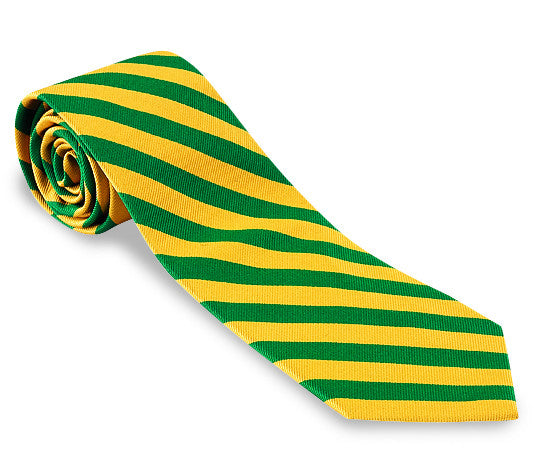 Gold & Green Striped Tie