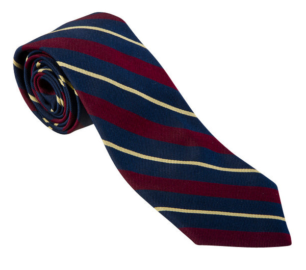 Handmade Red/ White Sherman Striped Necktie - F2543