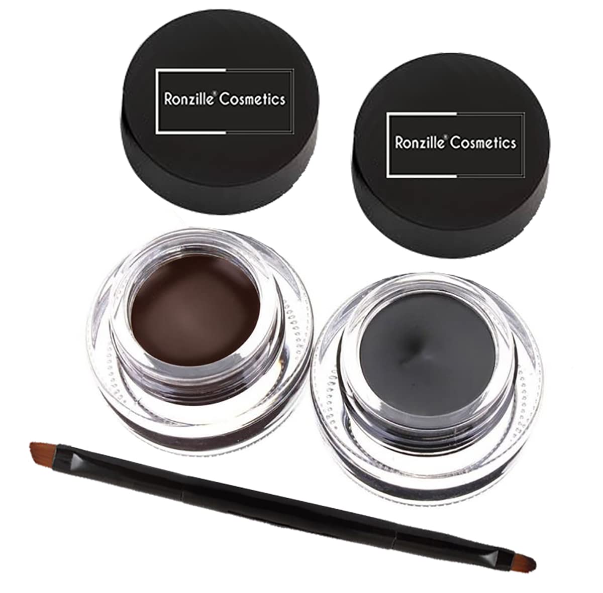 Ronzille Black & Brown 2 in 1 WaterProof & Smudge Proof 24hrs Gel Eyel ...