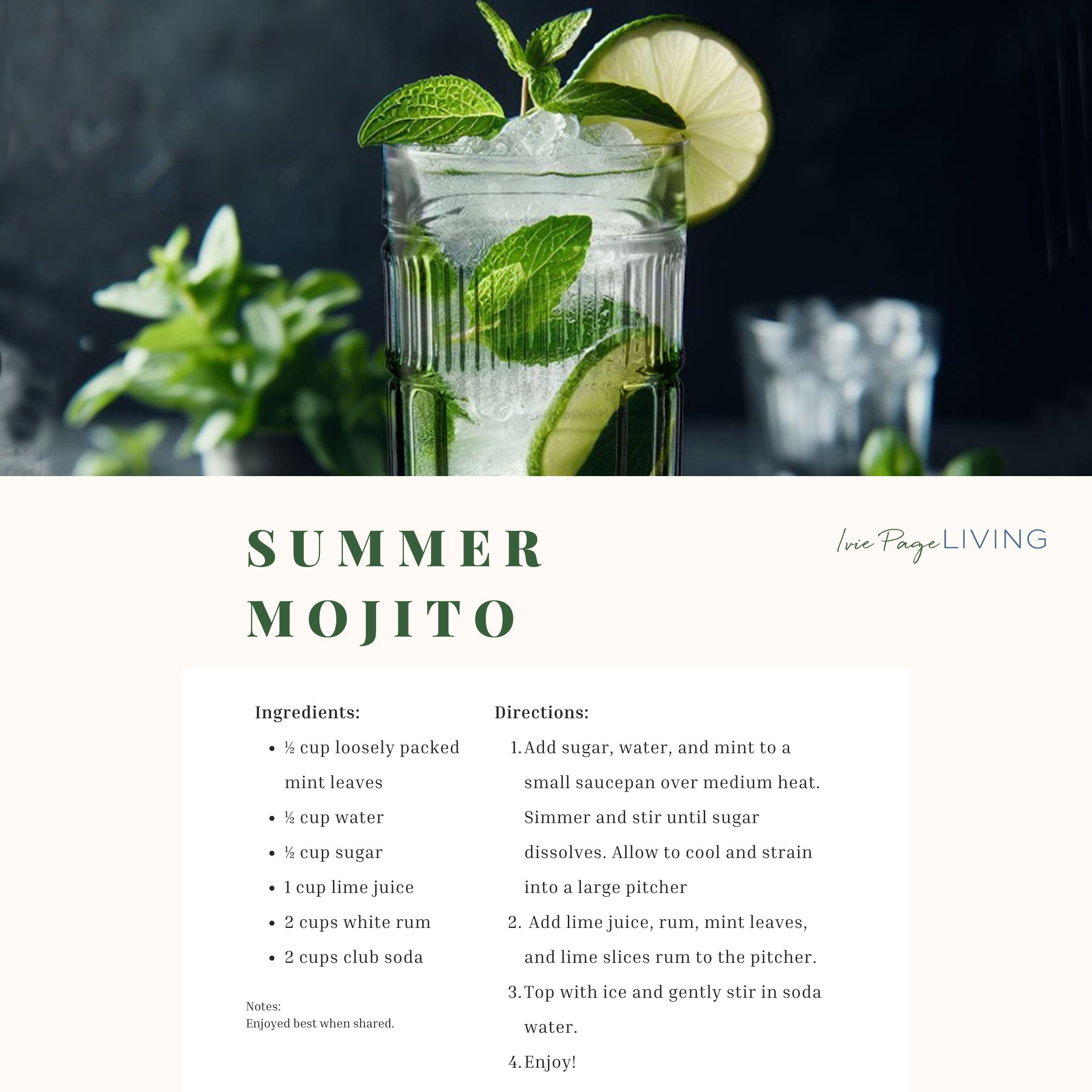 Recipe: Summer Mojita Cocktail