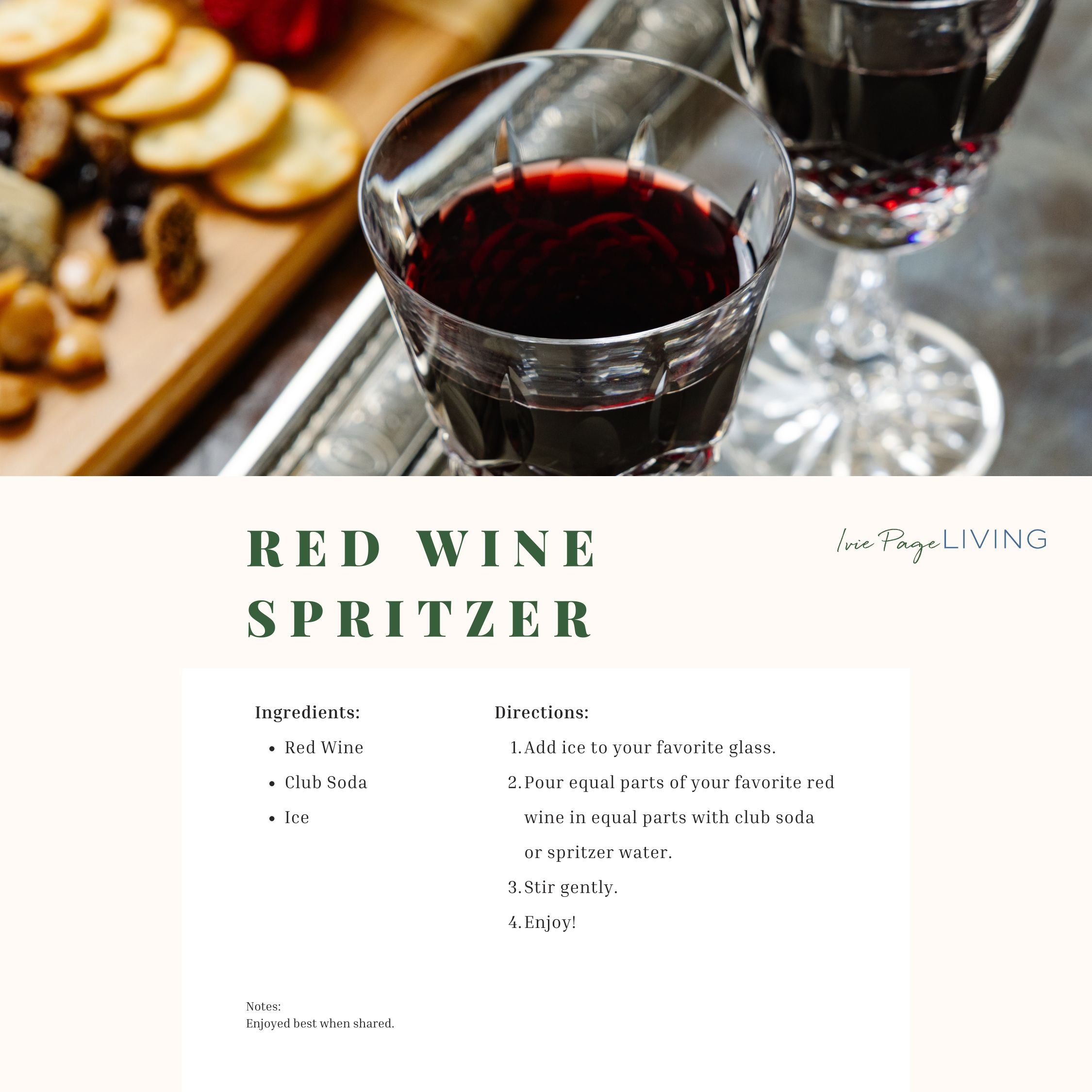 Recipe: Red Wine Spritzer Cocktail