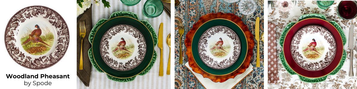 One plate - Many Styles: Woodland Pheasant Salad Plate by Spode
