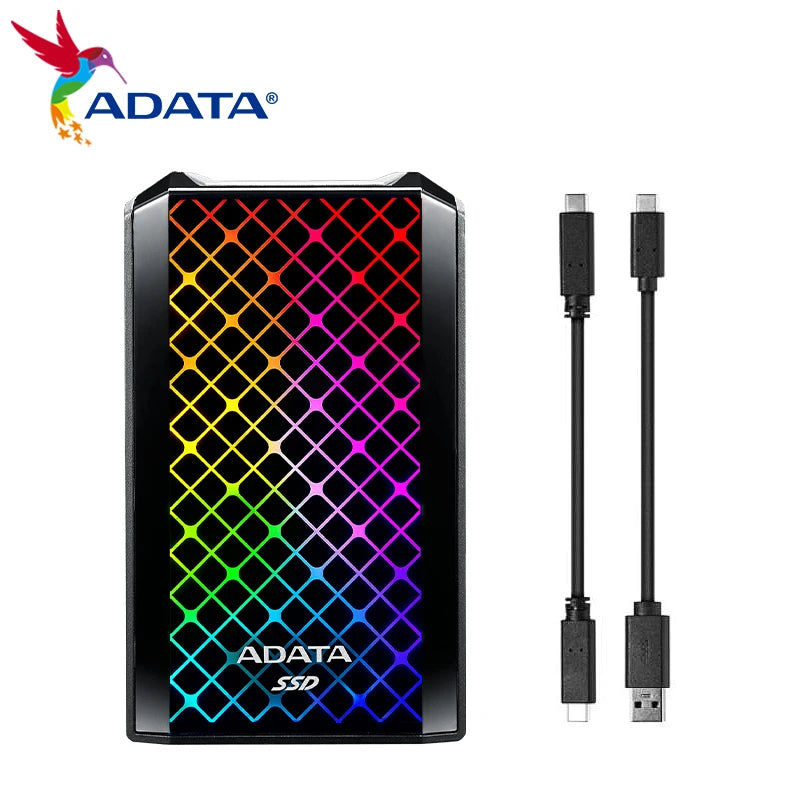 ADATA-Disco Rígido SSD Externo para PS5, Unidade de Estado Sólido, Memória, Nova Chegada, SE900G, PSSD, RGB, 512 GB, 1TB, 2TB, Tipo-C-1