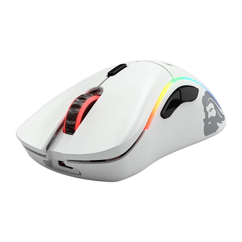 Glorious-Mouse para jogos sem fio, Rato Gamer Leve RGB, Preto fosco ou branco, Modelo D Minus, 2,4 GHz, 67g-1