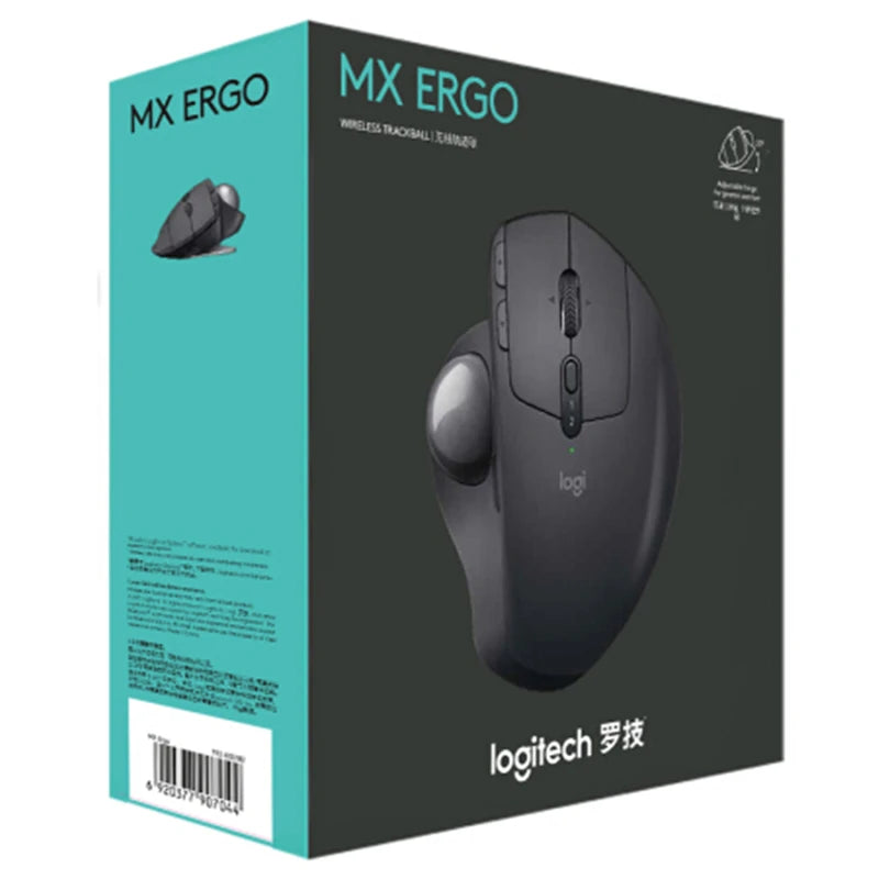 Mouse sem fio Logitech-mx ergo, 2.4g, bluetooth, para desenho de escritório, com bateria do carregador-5