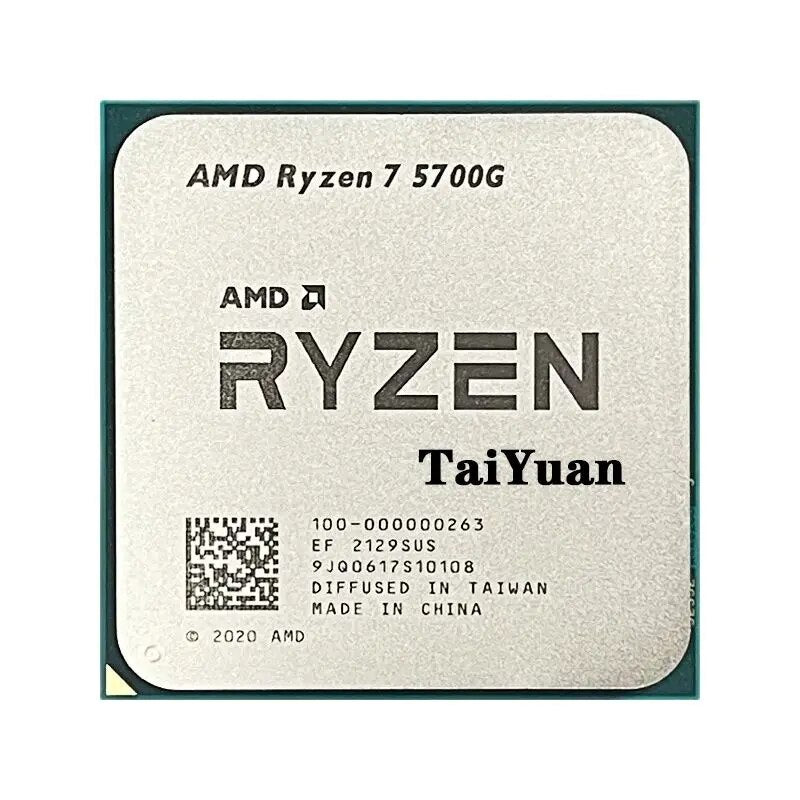 Processador de desktop desbloqueado com placa gráfica Radeon, 7 5700G, R7 5700G, 8 núcleos, 16 thread, 100-100000263, soquete de caixa, AM4-4