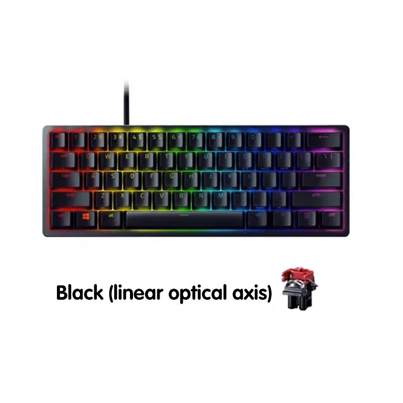 Razer Huntsman Mini Teclado/Interruptor Linear, 60% Teclado de videogame com interruptor óptico, PBT Double Click-7