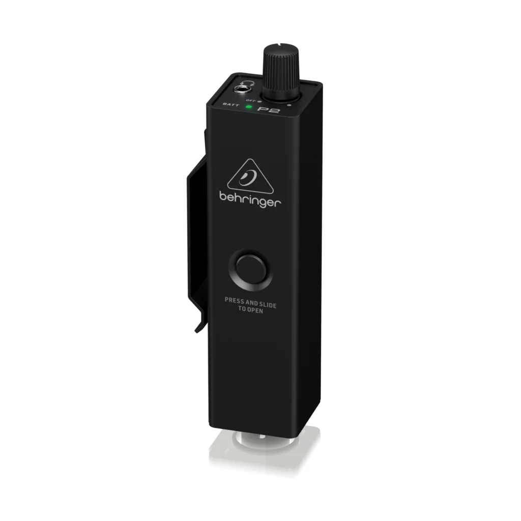BEHRINGER-P2 Amplificador Ultra-Compacto Monitor Pessoal In-Ear, Controle de Bateria com Indicadores LED, Conveniente Clipe Belt-Pack-5