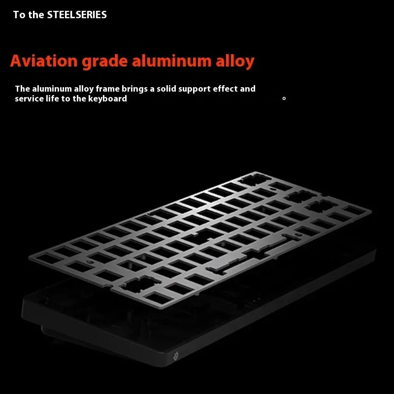 SteelSeries-Mini Wireless E-Sports Gaming Keyboard, Teclado Mecânico Ajustável, Teclados Ajustáveis, OLED, Eixo Magnético, Tri-mode, Apex Pro, 104 Chaves-3