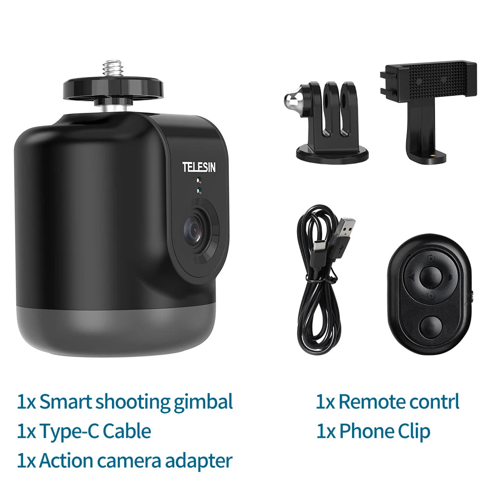 TELESIN-AI Smart Shooting Gimbal, Selfie, Auto Face Tracking, Suporte, Telefone, Vlog, GoPro 12, DJI Osmo Ação, Rotação de 360 °-7