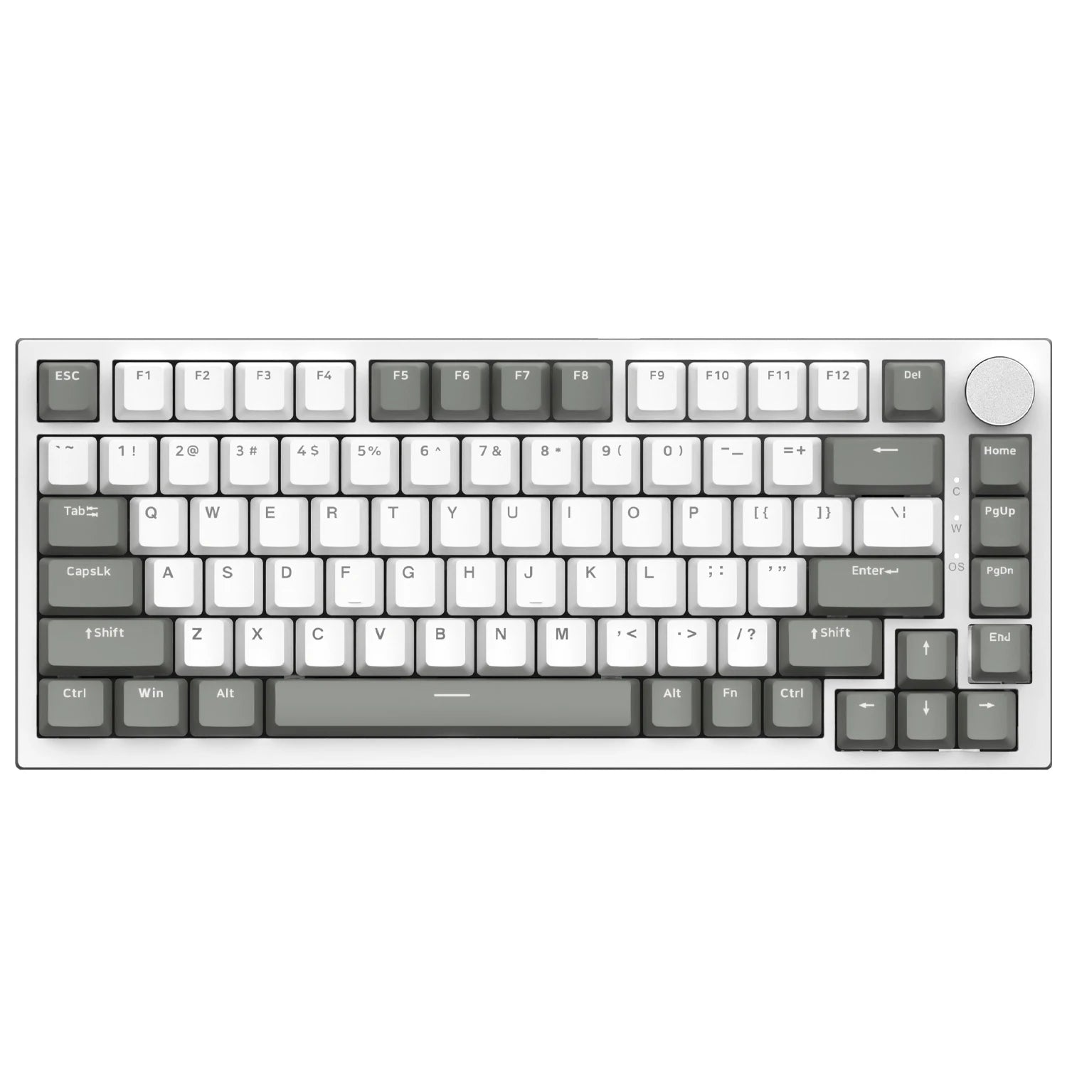 Teclado mecânico do tubarão do ataque com botão, Junta AJAZZ AK820, Espuma de 5 camadas, Interruptor Linear Hot-Swap, 75% Layout ANSI-8