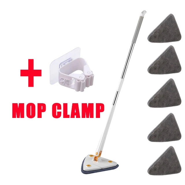 Telescópico Triângulo Mop 360 ° Rotatable Spin Cleaning Mop Ajustável Squeeze Molhado e Seco Uso Absorção de Água Home Floor Tools-8