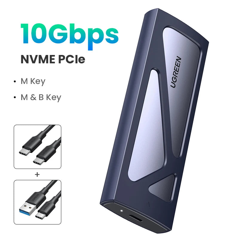 Ugreen m2 ssd caso nvme gabinete m.2 para usb tipo c 3.1 ssd adaptador para nvme pcie ngff sata m/b chave ssd caixa de disco m.2 ssd caso-9