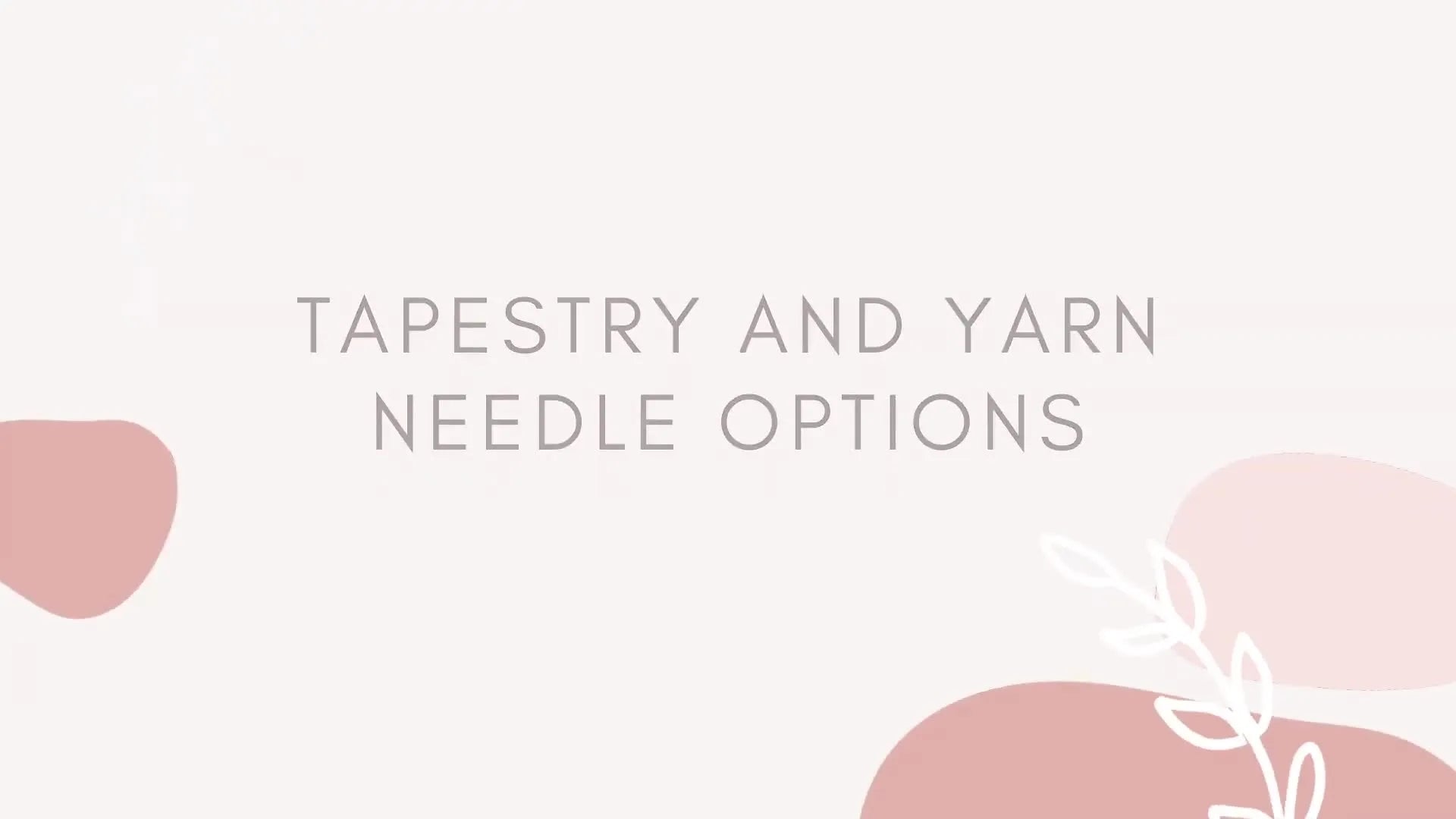 Overhead shot of various yarn weights and needle sets on a white surface.