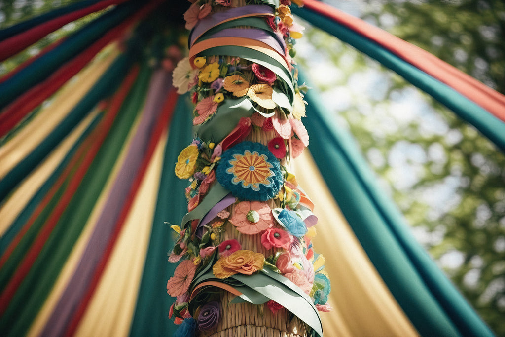 ribbons on a maypole