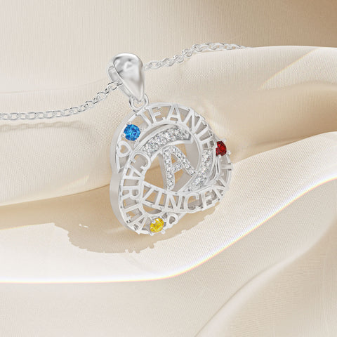 3d names necklace with birthstones
