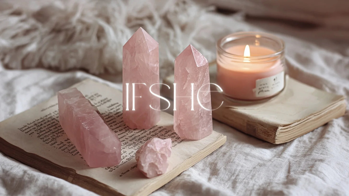 rose quartz crystal points