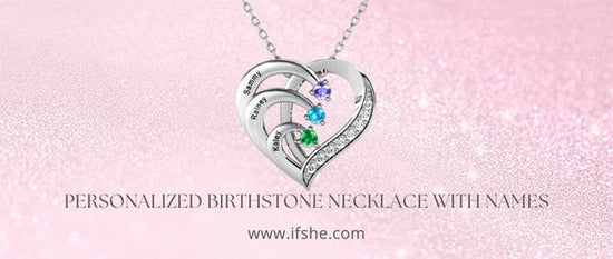 Personalized Birthstone Necklaces with Names