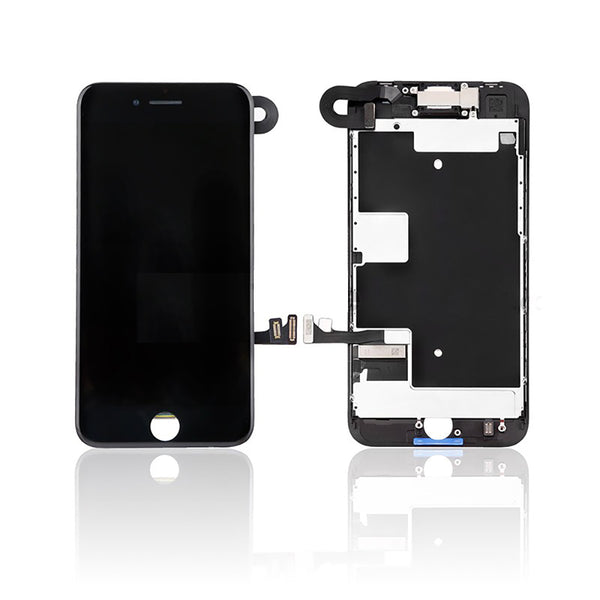 LCD compatible with iPhone 8, iPhone SE 2020, (black, with frame, PRC) -  GsmServer