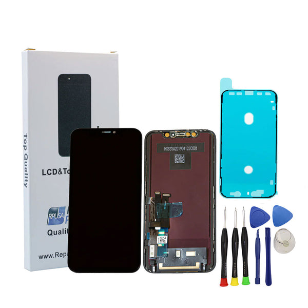 Screen Repair Kits :: iPhone XR Black Premium Glass Screen Replacement  Repair Kit + Premium Tools
