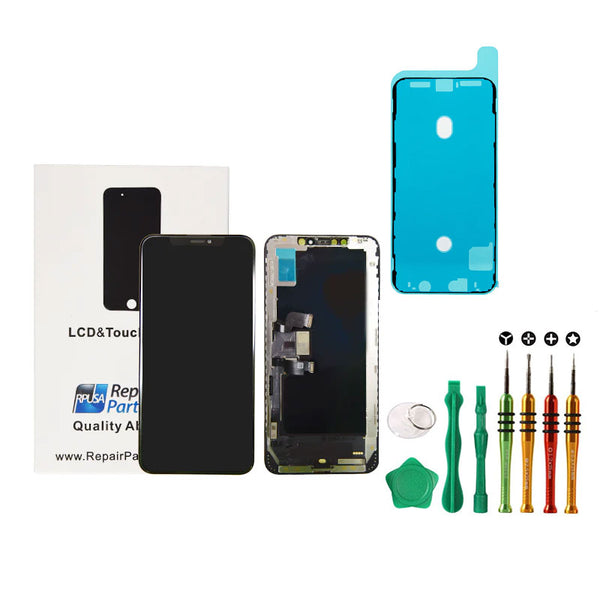 Screen Repair Kits :: iPhone XR Black Premium Glass Screen Replacement  Repair Kit + Premium Tools