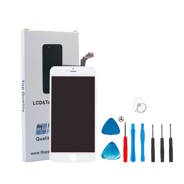 Screen Repair Kits :: iPhone 7 Plus White Premium Glass Screen Replacement  Repair Kit + Small Parts + Premium Tools