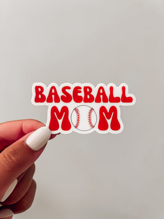 BASEBALL MOM' Sticker