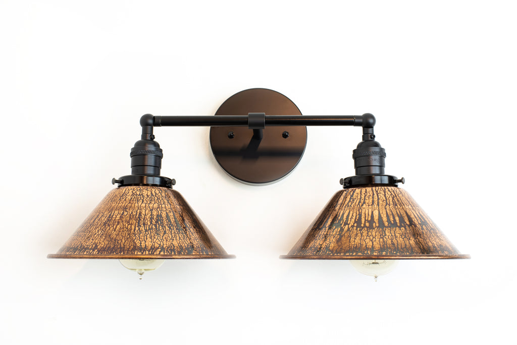 Copper bathroom light fixtures