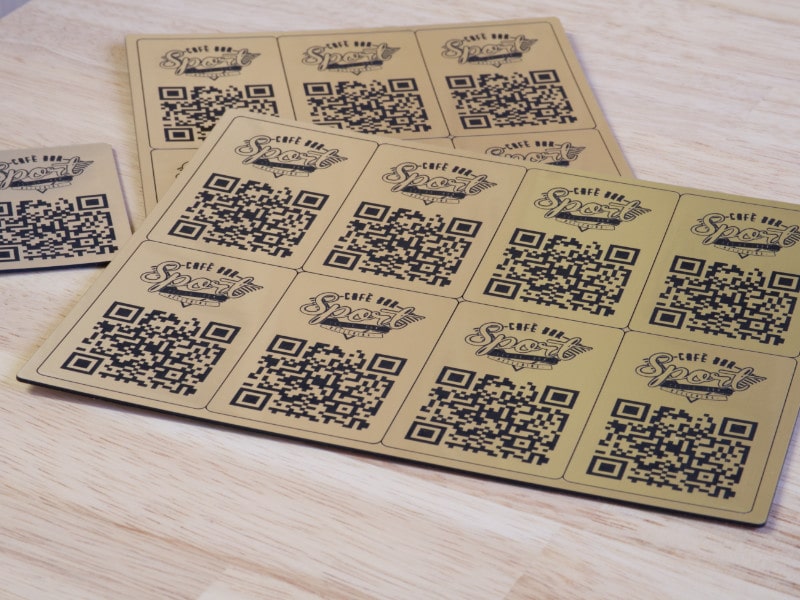 Plaque Qr code pour restaurant 