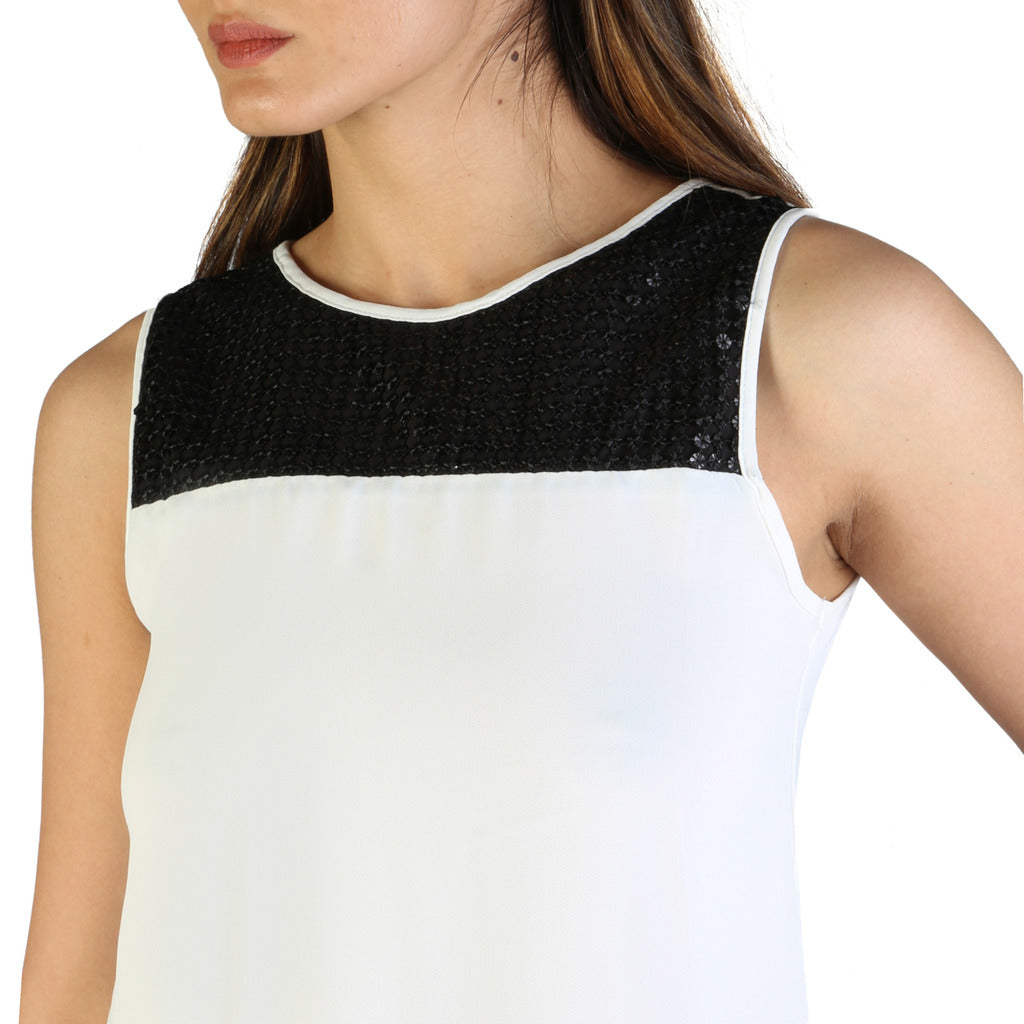 Armani Exchange - Women's White Sleeveless Top with Rear Zip –  