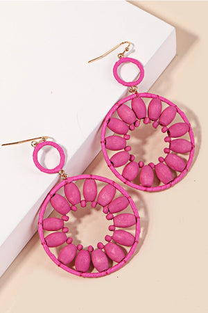 Patsy Beaded Circle Earrings - abeccagrace