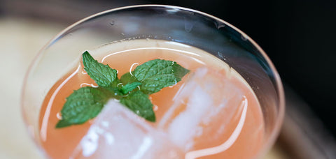 Rhubarb Mojito with Dry Land Distiller's Cane Rum