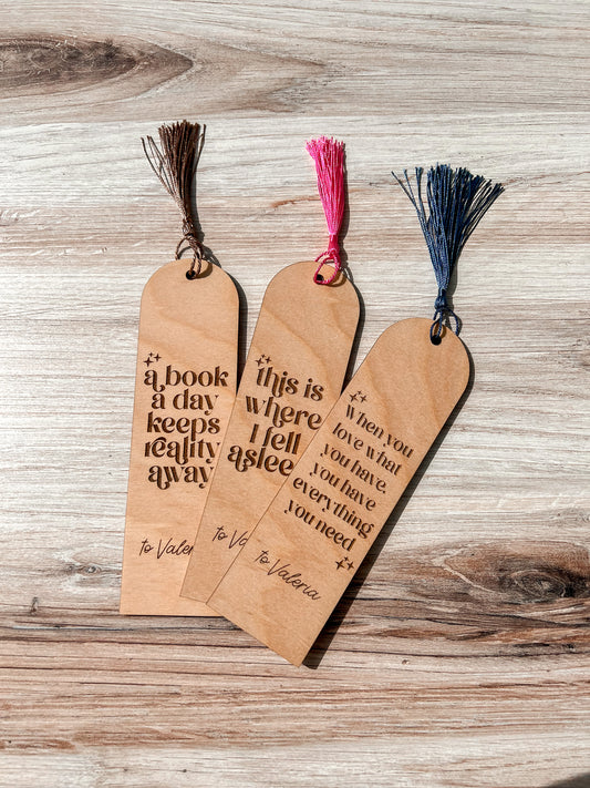 Personalized Mother's Day Wooden Bookmark – Fabi Design Studio