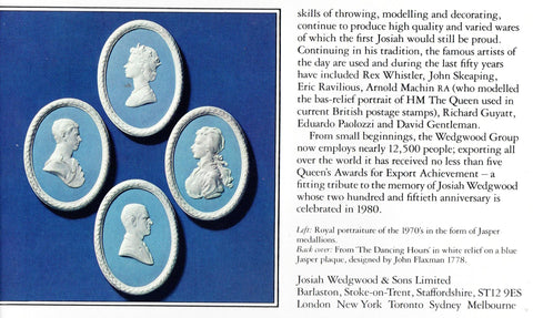 GREAT BRITAN BOOK OF STAMPS And The Story Of Wedgewood Sc #BK145 Unused -  FOS96