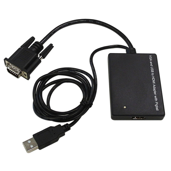 6 inch USB 3.0 A Male to HDMI Female Adapter - Black