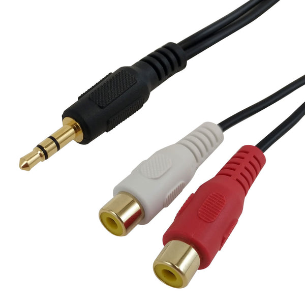 6in Stereo Audio Cable 3.5mm to 2x RCA - Cables y Adaptadores de